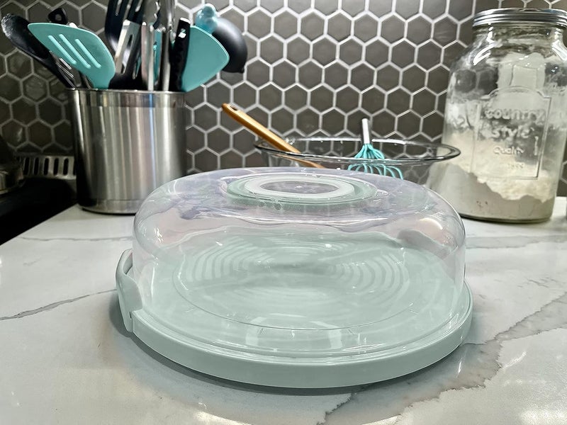 Top Shelf Elements Pie, Cheesecake Carrier for up to 11 in x 3 in cake. Two Sided Fashionable Stand Doubles as Five Section Serving Tray Perfect Taker Caddie for Travel - Image 5